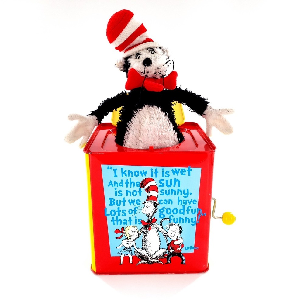 Schylling 2000 Dr Seuss Cat in the Hat Jack in the Box Tested & Works